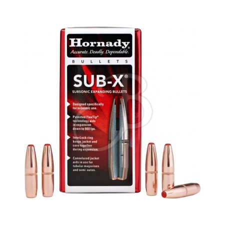 HORNADY PALLE 308" 190GR SUB-X -30730