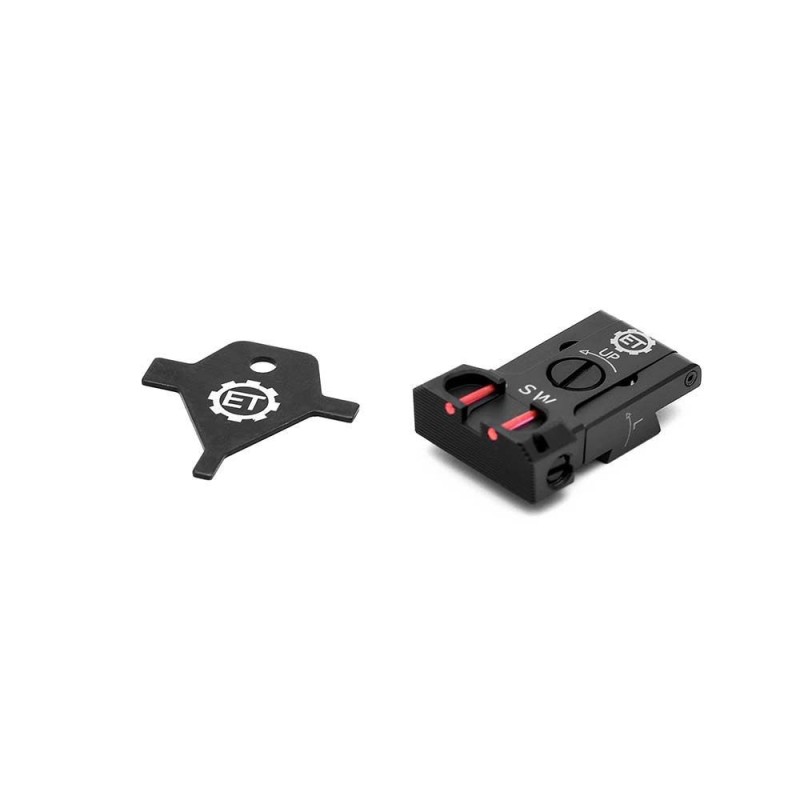 Eemann Tech Adjustable Rear Sight with Fiber Optics for CZ SP-01 SHADOW, CZ SHADOW 2 ET-012025